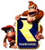 Donkey Kong and Diddy Kong on the Rare logo