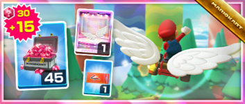 The Wonderful Wings Pack from the Sky Tour in Mario Kart Tour