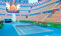 The Mario Stadium Hard Court in Mario Tennis Open