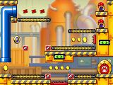 Conveyor belts in Runaway Warehouse in Mario vs. Donkey Kong: Tipping Stars (Nintendo 3DS)