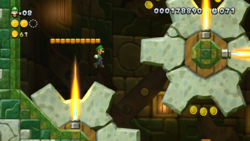 Flame-Gear Tower, the Tower level of Acorn Plains in New Super Luigi U