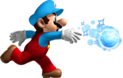 Artwork of Ice Mario in New Super Mario Bros. Wii