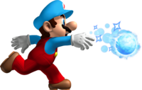 Artwork of Ice Mario in New Super Mario Bros. Wii