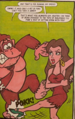 Pauline and Donkey Kong as seen in the Donkey Kong Jungle Action Special story "A Blast From The Past".