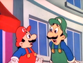 Luigi's miscolored eyes