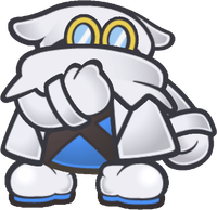 X-Naut PhD laughing sprite from Paper Mario: The Thousand-Year Door (Nintendo Switch).