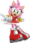 Artwork of Amy used in Mario & Sonic at the London 2012 Olympic Games (later used in Mario and Sonic at the Olympic Games Tokyo 2020)