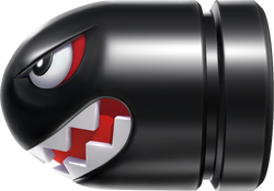 Artwork of a Banzai Bill from New Super Mario Bros. U.