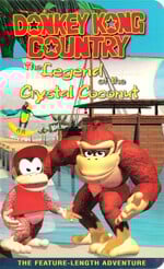 The front and back covers for Donkey Kong Country: The Legend of the Crystal Coconut