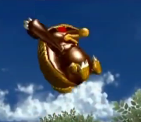 A Gōrumondo about to attack in Donkey Kong Jungle Beat