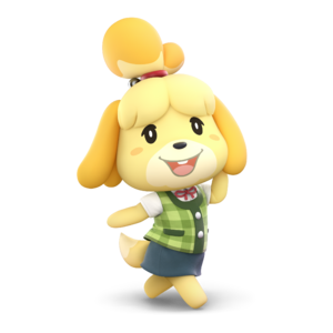 Isabelle's pose in super smash bros ultimate