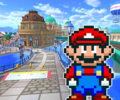 The course icon of the T variant with Mario (SNES)
