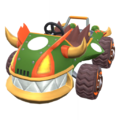 Monster tires (brown/spiky) on the Koopa King