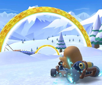 Thumbnail of the Luigi Cup challenge from the Bowser vs. DK Tour; a Ring Race challenge set on Wii DK Summit