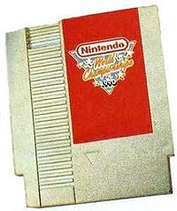 A gold cartridge of the Nintendo World Championships 1990