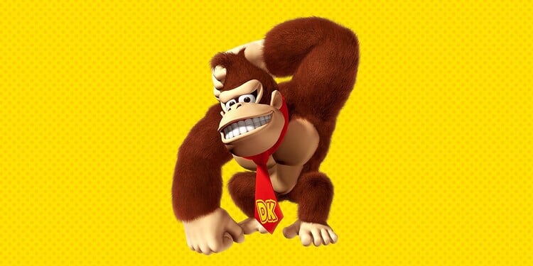 Artwork of Donkey Kong shown with the third question in the Besties! skill quiz