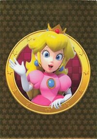 Peach golden card from the Super Mario Trading Card Collection