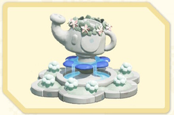 Menu icon of the White Watering Fountain decoration in Super Mario Bros. Wonder – Nintendo Switch 2 Edition + Meetup in Bellabel Park.