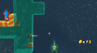 A Green Star in Cosmic Cove Galaxy