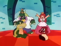 Screenshot of a scene from The Super Mario Bros. Super Show! episode "Do You Princess Toadstool Take this Koopa...?" that the second instance of "White Wedding" plays in.
