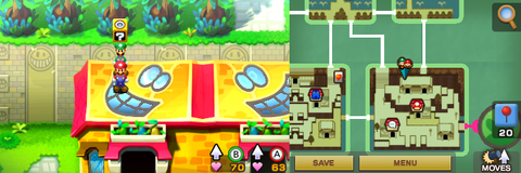 Sixteenth block in Beanbean Castle of Mario & Luigi: Superstar Saga + Bowser's Minions.