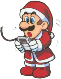 Club Nintendo Santa Luigi playing Game Boy.png