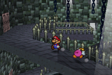 Mario and Bombette in the Koopa Bros. Fortress