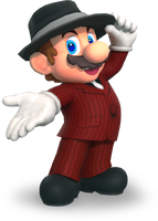 Render of Mario's musician costume in Mario Kart Tour