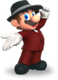 Render of Mario's musician costume in Mario Kart Tour