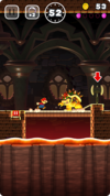 A castle level in Super Mario Run