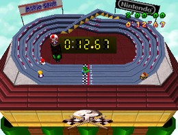Course 1 of Slot Car Derby in Mario Party