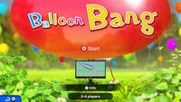 The title screen for Balloon Bang in WarioWare: Get It Together!