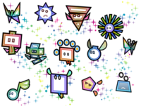 All Pixl artwork (with no background), from Super Paper Mario