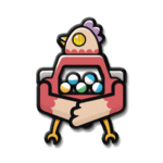 The icon for the Cluck-A-Pop prize "Capsule Machine Replica".