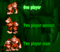 Donkey Kong Country player selection