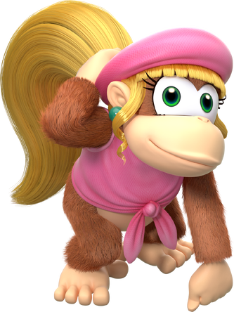 Dixie Kong artwork from Donkey Kong Country: Tropical Freeze.