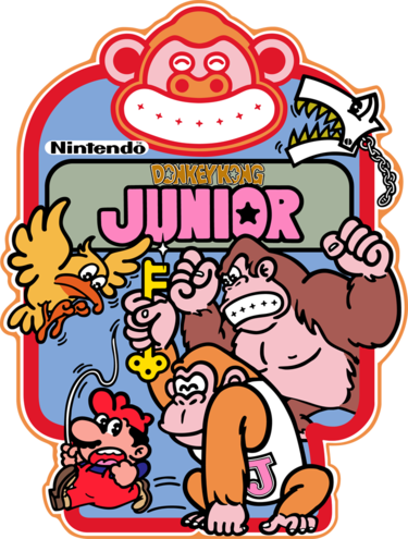 Donkey Kong Jr - cabinet side art