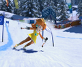 Daisy competing in the event in the game's opening.