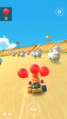 A herd of goats in a Steer Clear of Obstacles bonus challenge in Mario Kart Tour