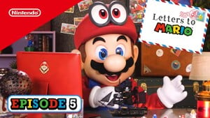 The thumbnail for Episode 5 of the Mario Reads Your Letters series uploaded to Play Nintendo's YouTube channel.