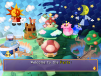 The main menu of Mario Party 6