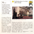 "What is the Moslem place of worship called?" (back)