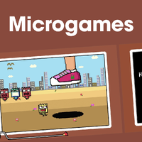 Cover image for the Microgames playlist for WarioWare, Inc.: Mega Microgame$! on Nintendo Music.