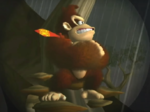 Donkey Kong standing in a furious triumph at the beginning of Battle for Storm Hill from New Play Control! Donkey Kong Jungle Beat
