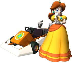 Mario Kart DS artwork: Princess Daisy