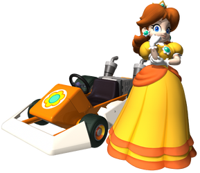 Mario Kart DS artwork: Princess Daisy