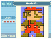 A Pushmo course with an 8-bit Mario