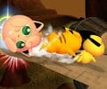 Jigglypuff uses its Rollout move in Super Smash Bros. Melee