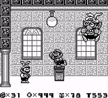The boss fight against Bunny Wario in Super Mario Land 2.