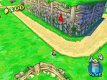 A Blue Coin in Pianta Village in the game Super Mario Sunshine.